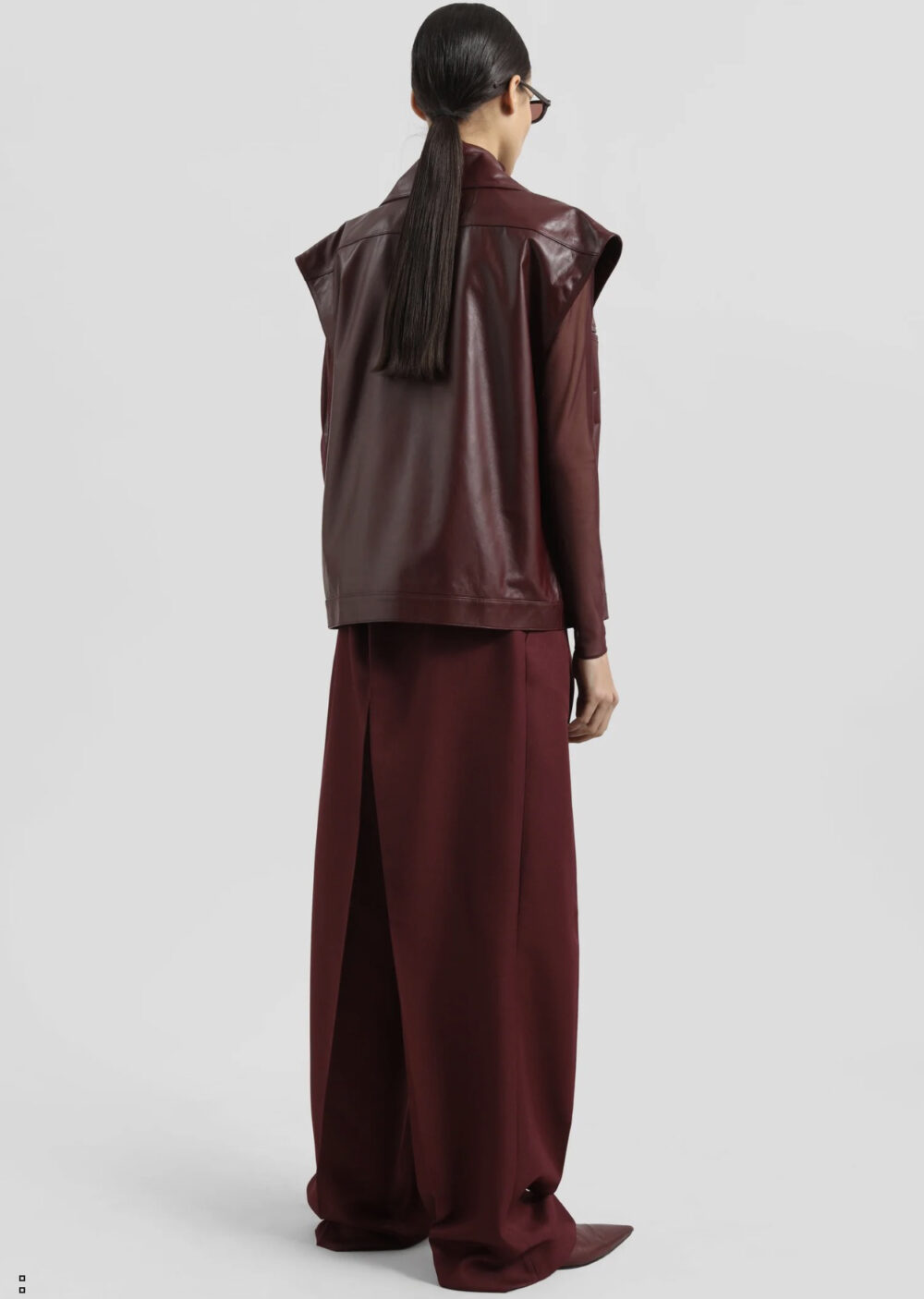 Marfa Pleated Silk Trousers – Image 3